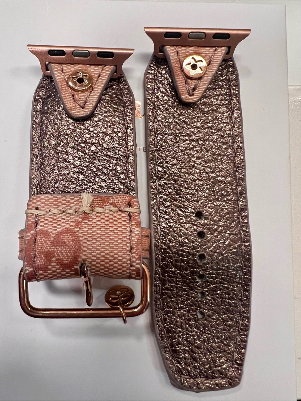 Spark*l band Peach Crystal Gucci Imprime  Watch Strap - Picture 5 of 5